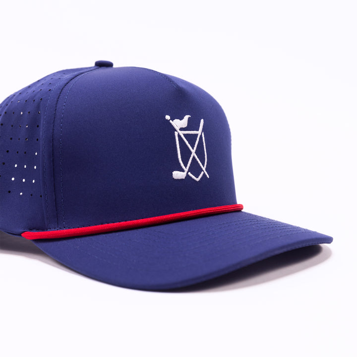 Daily Rope Snapback - Navy with Red Rope