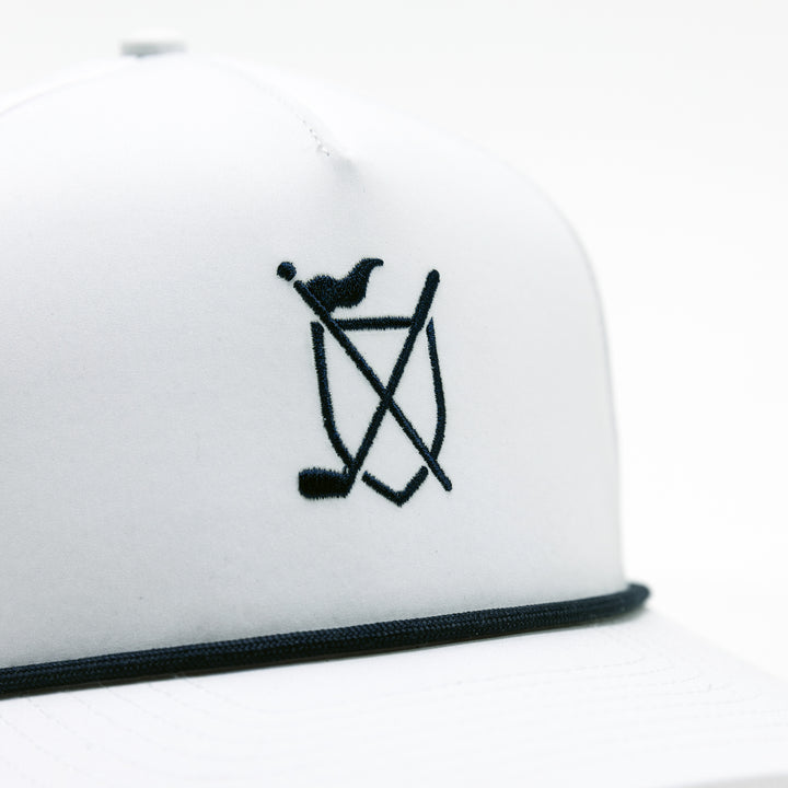 Daily Rope Snapback - White with Navy Rope