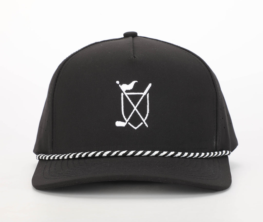 Daily Rope Snapback - Black with White & Black Rope