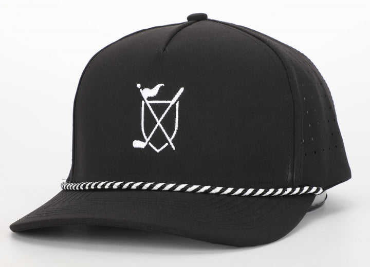 Daily Rope Snapback - Black with White & Black Rope