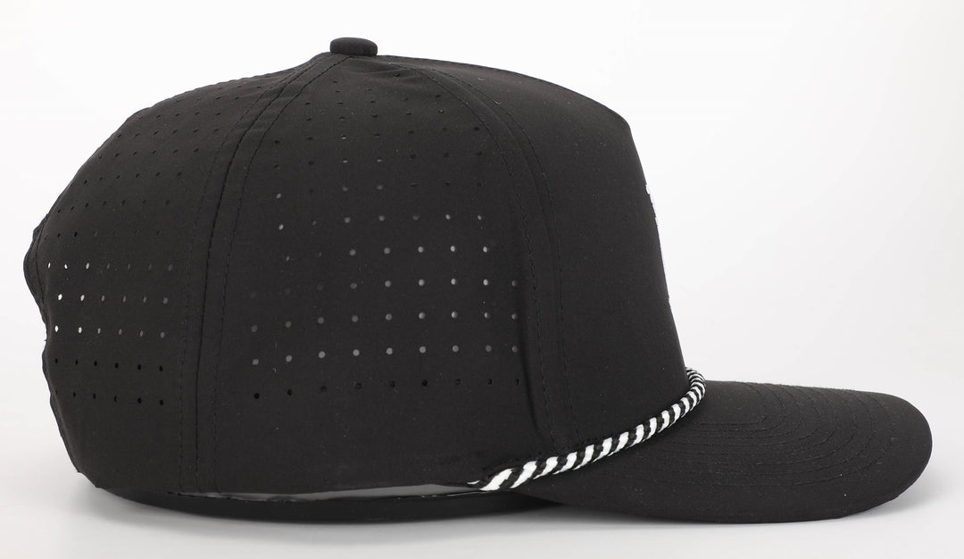 Daily Rope Snapback - Black with White & Black Rope