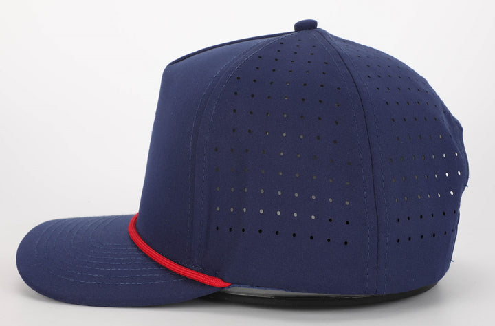 Daily Rope Snapback - Navy with Red Rope