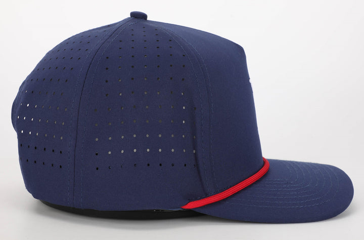 Daily Rope Snapback - Navy with Red Rope