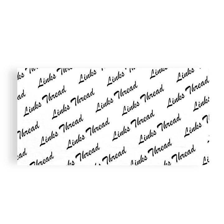 Links Thread Large Logo Towel - White & Black