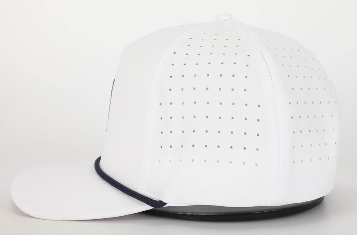 Daily Rope Snapback - White with Navy Rope