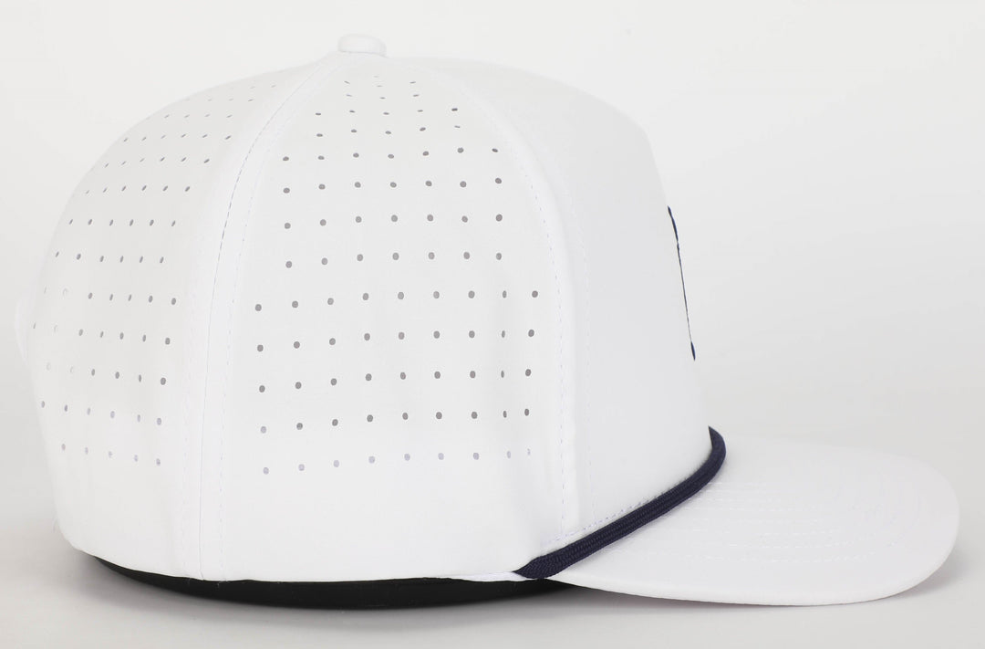 Daily Rope Snapback - White with Navy Rope